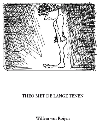 plaatje van bloe Theo met lange voeten en tenen